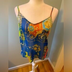 Lily White colorful sheer camisole, size M
